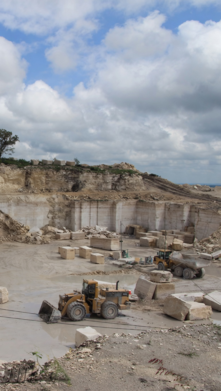 Quarry excavation and natural stone at RNR Stone